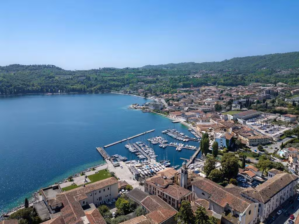 Salò, il porto dall'alto